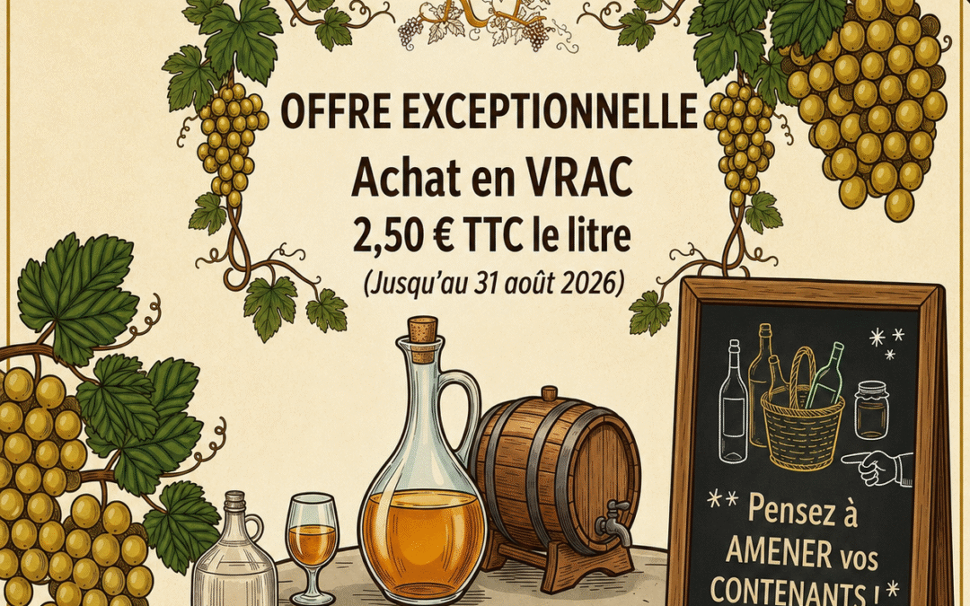 Promotion été – muscat de rivesaltes en vrac – prix doux